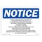 Signmission OSHA Notice Sign, 18" Height, Aluminum, Universal Waste Battery Collection Only Sign, Landscape OS-NS-A-1824-L-18771 - alternate 1